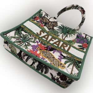 AMERICAN & BEYOND AFRICAN SAFARI EMBELLISHED TOTE BAG